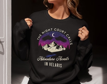 Buchliebhaber Sweatshirt • Night Court Velaris Shirt • ACOTAR Fantasy Reader Merch • Komfort Farben T-Shirt • Kuscheliges Buchliebhaber Kleidung Geschenk für Leser