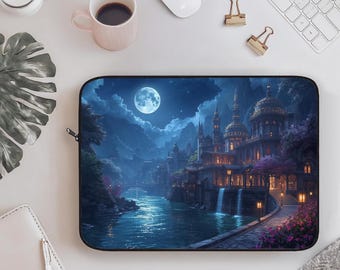 Funda para portátil Velaris Night Court, funda protectora inspirada en Acotar, regalo para amantes de los libros, merchandising para fans de la fantasía, funda tecnológica personalizable