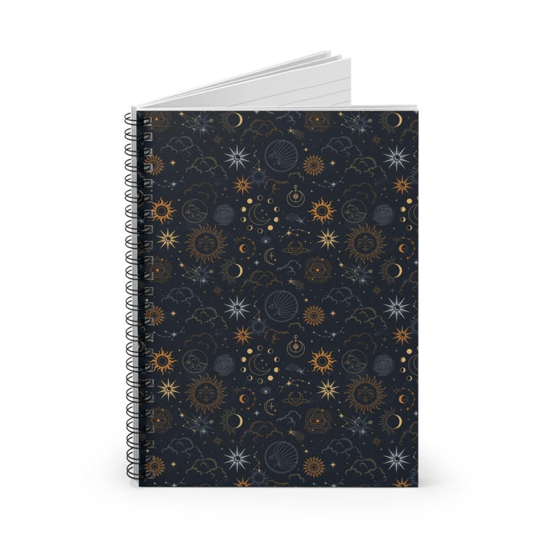 Celestial Spiral Notebook - Ruled Line, Astrology Astronomy Journal ...
