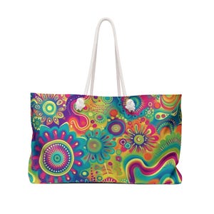 Psychedelic Voyage Weekender Bag, Overnight bag, Psychedelic, Trippy, Unique Bags, Xmas gift, Birthday Gift, Tote Bag