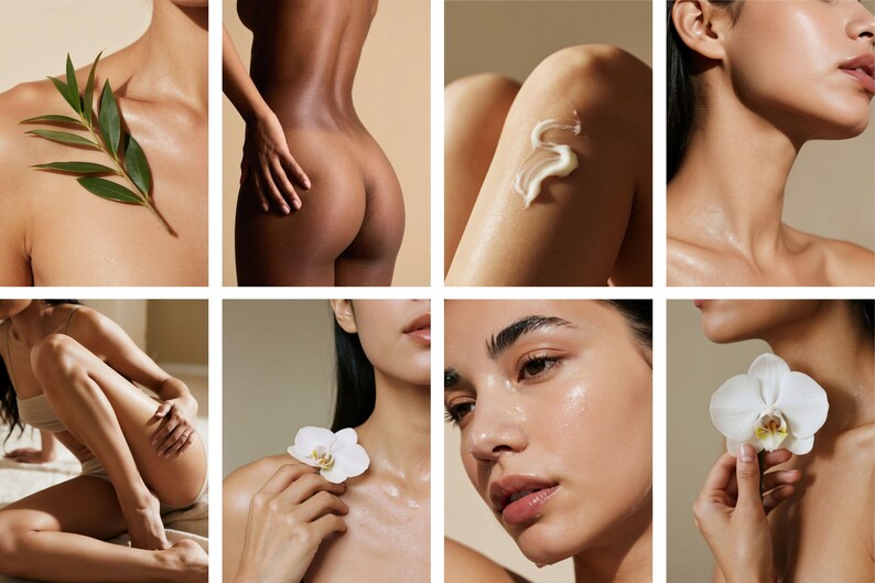 Luxury Skincare Stock Photos | Body & Wellness Photography (Digital Download 130 JPGs 300 DPI) image 14