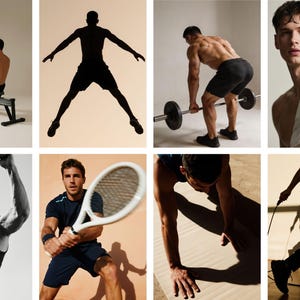 Männer Workout Stock Fotos Bundle | Gym Fitness PNG Bilder (Digitaler Download) Bild 19