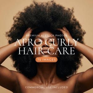 Foto stock di capelli afro ricci, set di bellezza con texture naturali, stile editoriale (75 immagini)