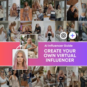 Manuale per influencer virtuali / Crea un blogger digitale o un gemello / Guida per influencer AI, sistema di contenuti e monetizzazione