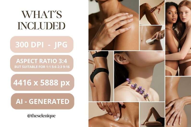 Luxury Skincare Stock Photos | Body & Wellness Photography (Digital Download 130 JPGs 300 DPI) image 4