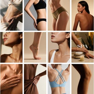 Luxury Skincare Stock Photos | Body & Wellness Photography (Digital Download 130 JPGs 300 DPI) image 7