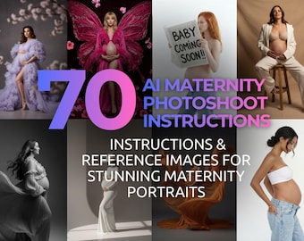 70 Maternity Photoshoot Ai Instructions | Reference Images & Styles | AI- Portraits Ideas