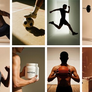 Männer Workout Stock Fotos Bundle | Gym Fitness PNG Bilder (Digitaler Download) Bild 13