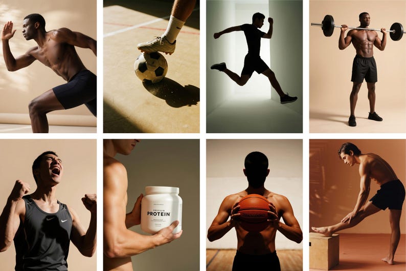 Männer Workout Stock Fotos Bundle | Gym Fitness PNG Bilder (Digitaler Download) Bild 13