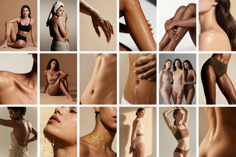 Luxury Skincare Stock Photos | Body & Wellness Photography (Digital Download 130 JPGs 300 DPI) image 6