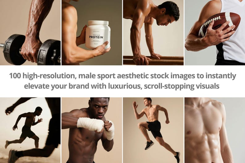 Männer Workout Stock Fotos Bundle | Gym Fitness PNG Bilder (Digitaler Download) Bild 3