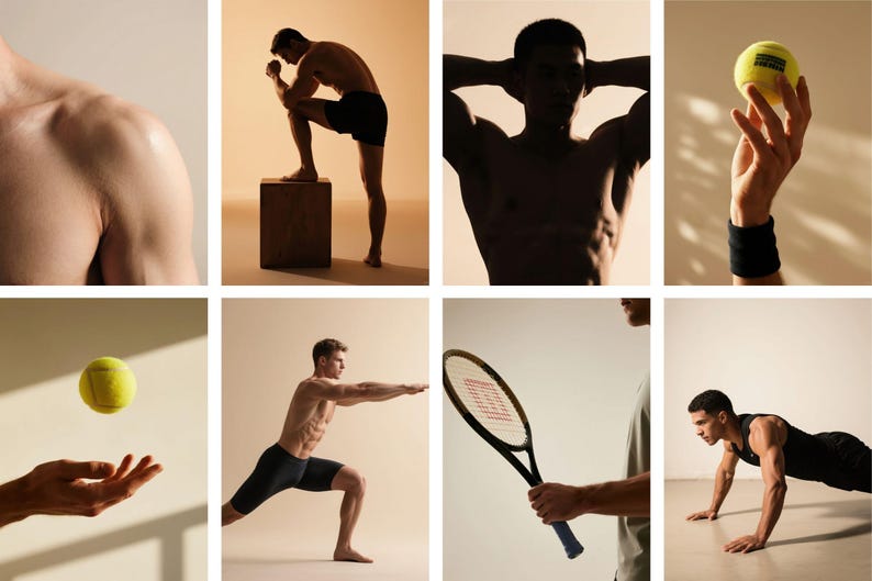 Männer Workout Stock Fotos Bundle | Gym Fitness PNG Bilder (Digitaler Download) Bild 12