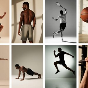 Männer Workout Stock Fotos Bundle | Gym Fitness PNG Bilder (Digitaler Download) Bild 16