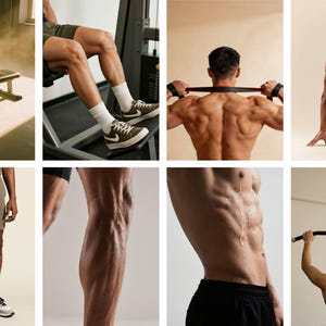 Männer Workout Stock Fotos Bundle | Gym Fitness PNG Bilder (Digitaler Download) Bild 17