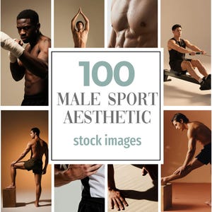 Männer Workout Stock Fotos Bundle | Gym Fitness PNG Bilder (Digitaler Download) Bild 2