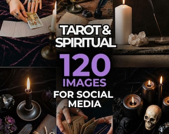Tarot and Spiritual Stock Photos | 120 Images | Tarot Cards, Crystals, Moon Rituals, Witch Aesthetic & Spiritual Morning | Digital Download