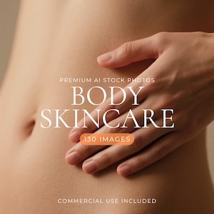 Foto stock di prodotti di lusso per la cura della pelle del corpo / Fotografia di benessere (Download digitale)