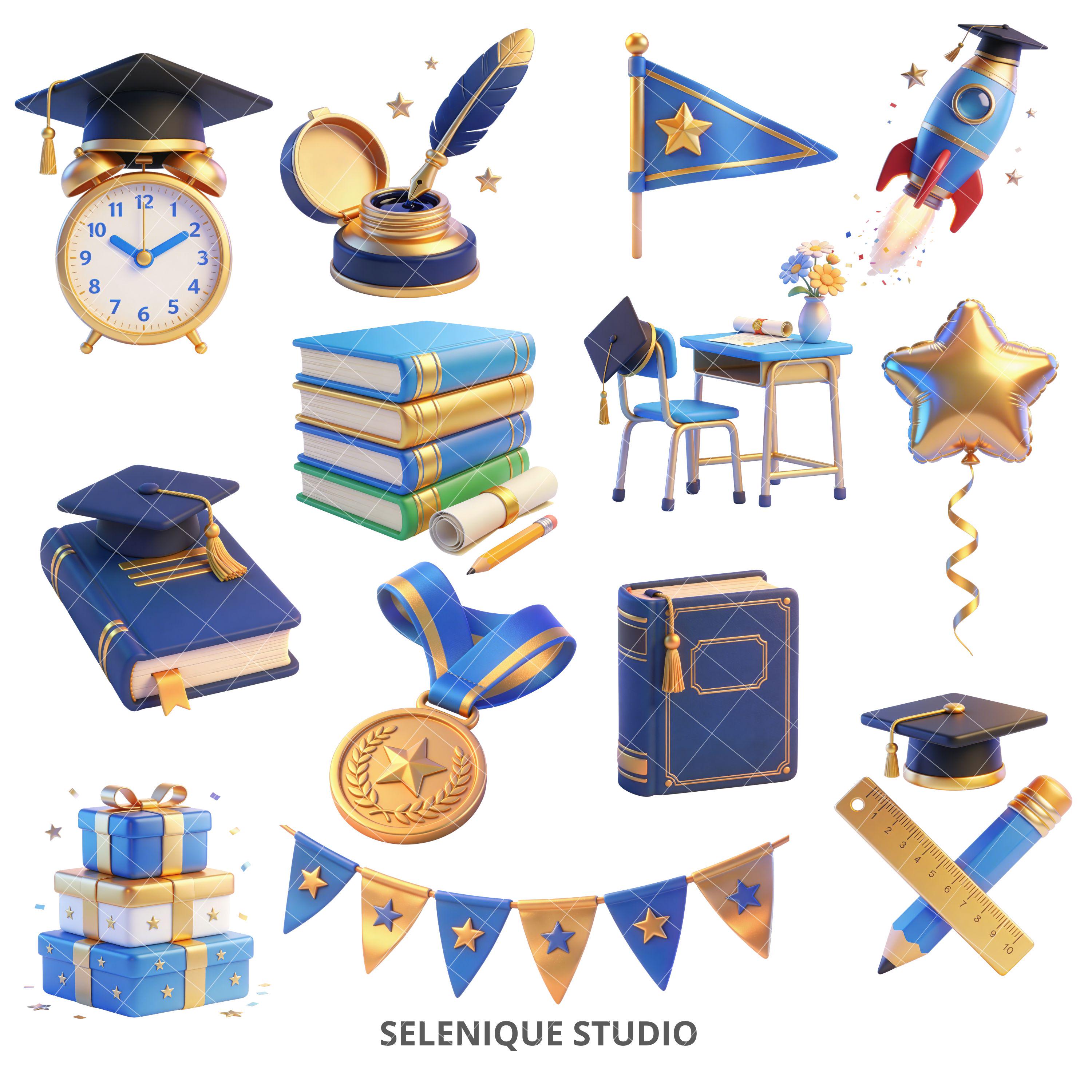 Graduation Clipart Bundle, Class of 2026 PNG Graphics, Congrats Grad ...