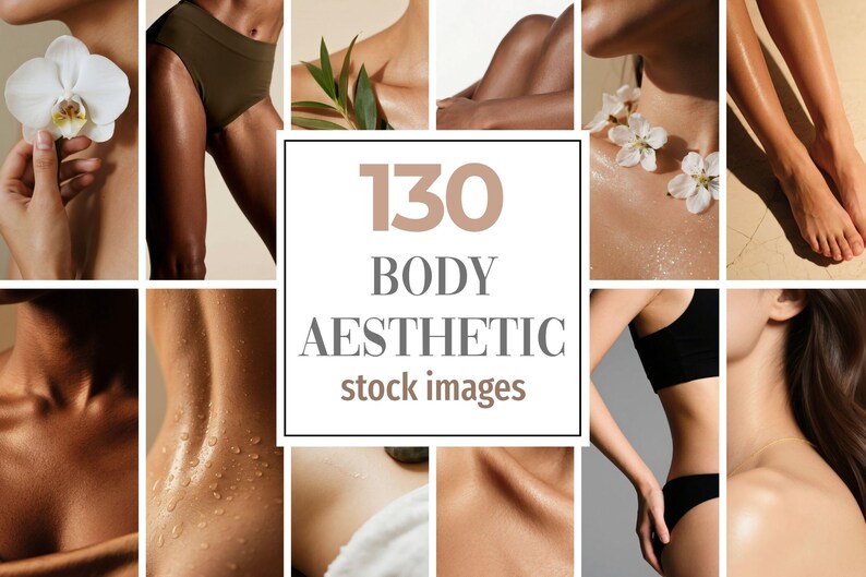 Luxury Skincare Stock Photos | Body & Wellness Photography (Digital Download 130 JPGs 300 DPI) image 2