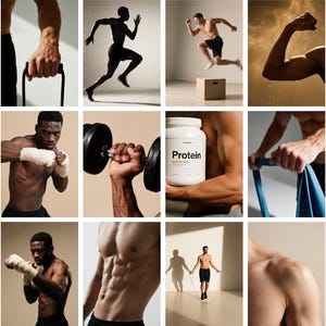 Männer Workout Stock Fotos Bundle | Gym Fitness PNG Bilder (Digitaler Download) Bild 11