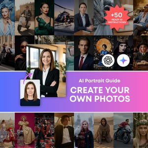 Guida ai ritratti con IA: crea immagini in stile fashion con suggerimenti basati sull'intelligenza artificiale (download digitale)