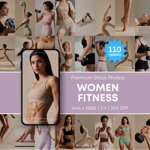 Foto stock sportive / 110 immagini di fitness (download digitale)