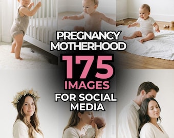 Pregnancy and Motherhood Stock Photos | 175 Aesthetic Images | Maternity, Newborn, Baby Shower, Nursery and Family | Digital Download