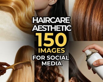 Hair Salon Stock Photos | 150 AI-Generated Beauty Images (Digital Download, 300 DPI)