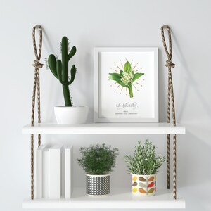 Cute Botanical Digital Print | Vintage Floral Art | Lily of the Valley Flower Art | May Birthday |