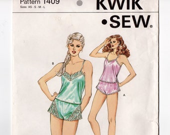 Kwik Sew 1409 Misses Camisole & Panties Vintage Sewing Pattern Uncut Size XS, S, M, L Bust 31 1/2 - 41 1/2 Underwear, Lingerie, Bias Cut