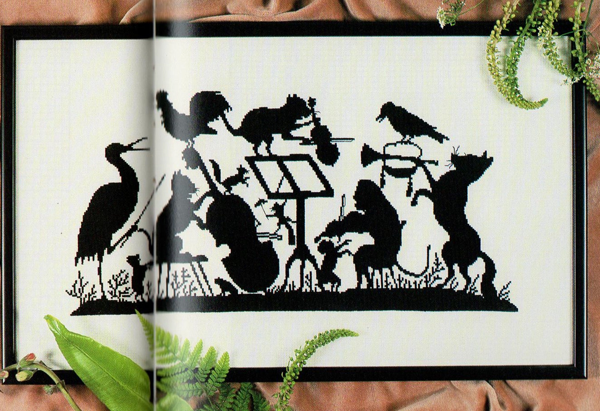 Silhouettes in Cross Stitch Vintage Pattern Book Julie Hasler Etsy