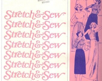 Misses Straight, A-Line, Dirndl Skirt 70s Vintage Sewing Pattern Waist 20-37 Stretch and Sew 445