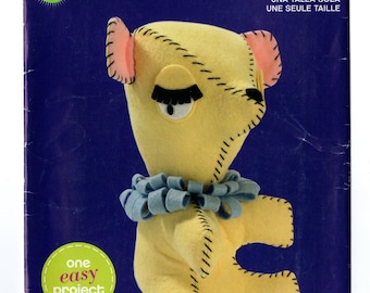 Simplicity P1977 Sew Simple Stuffed Bear Sewing Pattern Uncut 10" Felt, Beginner, Easy, Toy, Stuffed Animal