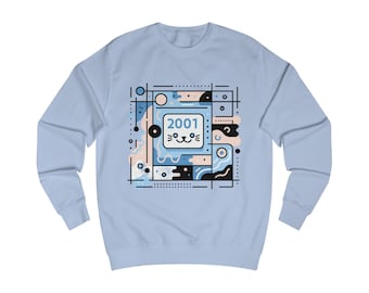 Men's Sweatshirt 2001 Stylish Design With Cat | Men's Cotton Blend | 2001 Cat Sweater