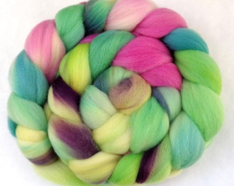 Handspinning/felting/weaving/dread wool, hand dyed polwarth roving 18-20 Mikron, combed top unspun fiber for spinning/dreadlocks, 100g/3.5oz