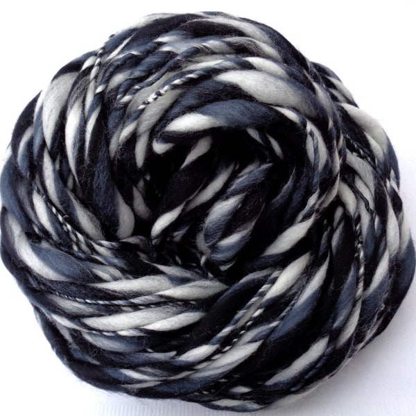Bulky Black and White Yarn - Etsy