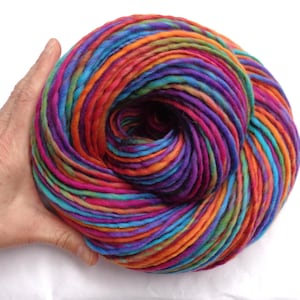 Happy Hour II - filato singolo spesso di lana merino filato a mano, lana per lavorare a maglia/tessitura/infeltrimento/bambole, regalo, 100 g/110 m, 3,5 oz/122 iarde