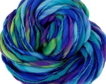 Super bulky handspun thick and thin merino yarn - 100g/75m, 3.5oz/83yds - Fairyland