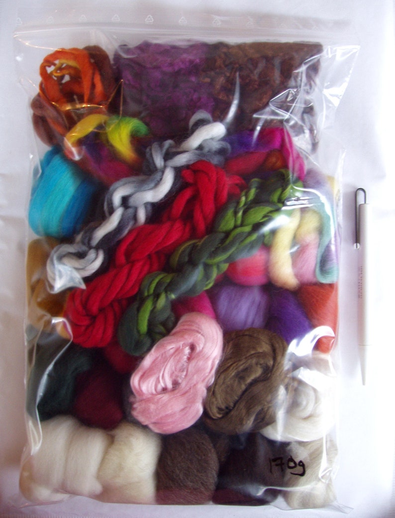 100g Genuine Wool Top Fibre Roving For Needle Felting Materials Lot 10 Color