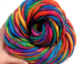 Handspun super bulky thick and thin merino yarn - 100g/70m, 3.5oz/78yds - Hogmanay II