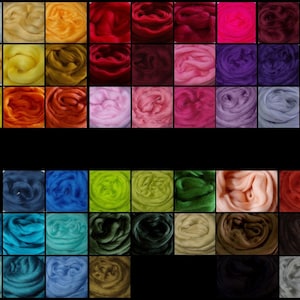 20g/ca.90cm Merinowolle bunte Filzwolle, 26 Mikron Spinnwolle für Anfänger, Wollhaar, Puppenhaar, Wolle für Dreads/Dreadlocks (140Euro/kg)