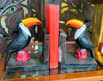 Vintage Pelican Cast Iron Bookends