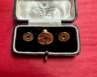 Set di orecchini a bottone in oro 18 ct da uomo
