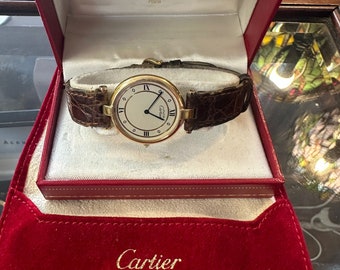 Damen Silber Cartier Uhr
