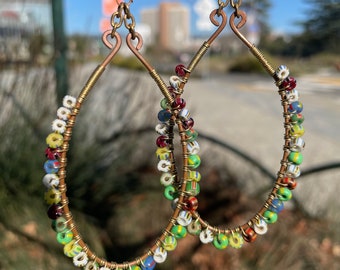 Hoops & Cyphers: African Chevron Oval Hoops