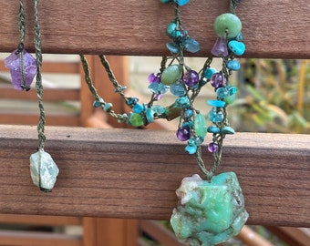 Chrysoprase Rhapsody Statement Neck Piece