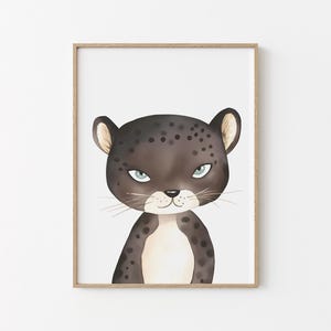 Poster panthère - illustration - décoration murale pour chambre d'enfant - cadeau de naissance