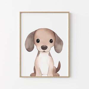 Plakat teckel - ilustracja - dekoracja murale pour chambre d'enfant - cadeau de naissance - animaux de compagnie - dessin chiot