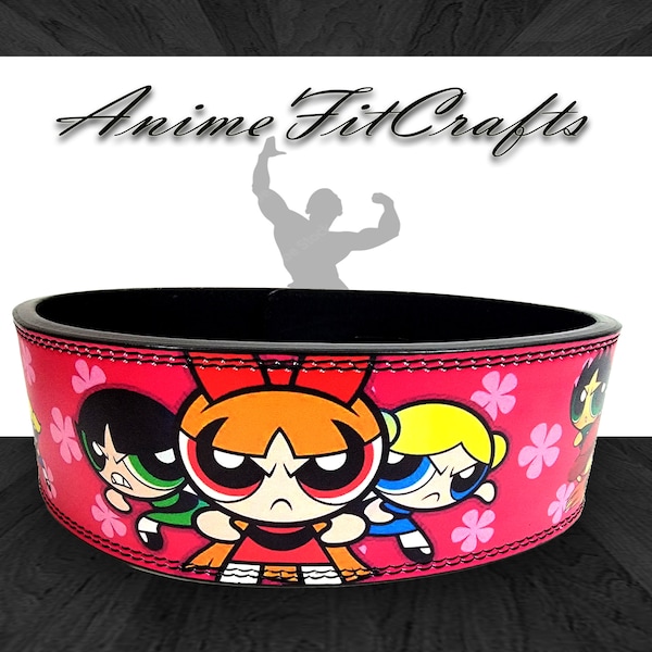 Anime Weight Lifting Belt, Gym Belt, Powerlift Belt, Leather Lifting Belt, Otaku Fitness Gear, Anime Girls Gym Belt