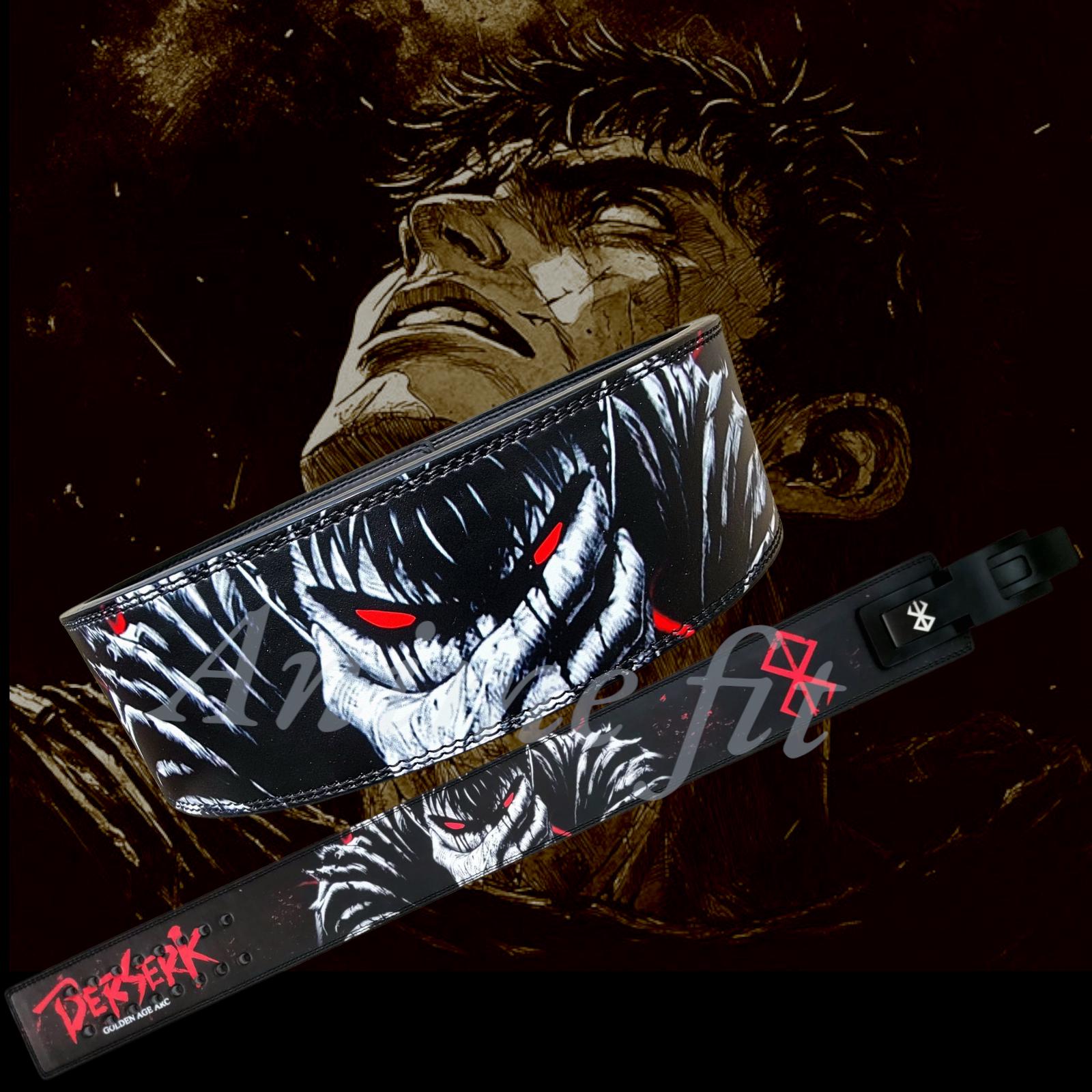 ベルセルク アニメ パワーリフティングベルト：本革レバーバックル